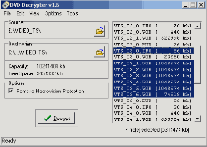 DVD Decrypter.